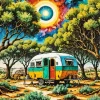 Caravan Camp In Forest Diamond Painting