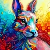 Colorful Abstract Bunny Art Diamond Painting