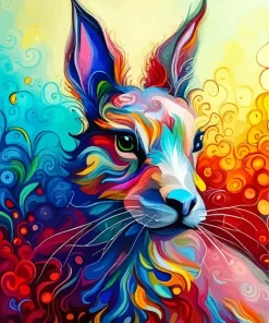 Colorful Abstract Bunny Art Diamond Painting