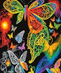 Colorful Butterflies Diamond Painting