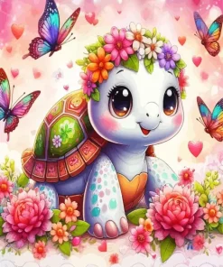 Cute Butterflies And Turtle Diamond Painting