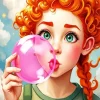 Girl Blowing Bubble Gum Diamond Painting