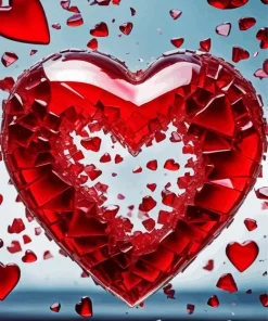 Glass Broken Heart Diamond Painting