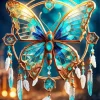 Glass Butterfly Dream Catcher Diamond Painting