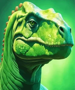 Green Brontosaurus Diamond Painting