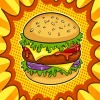 Humburger Pop Art Diamond Painting
