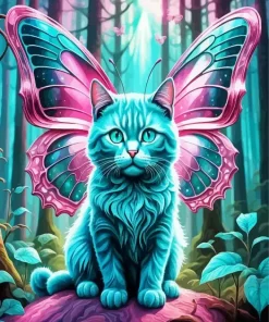 Magical Butterfly Cat Diamond Painting