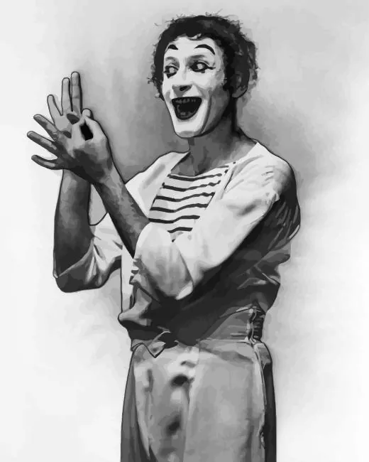 Marcel Marceau painting by number Marcel Marceau Diamond Painting