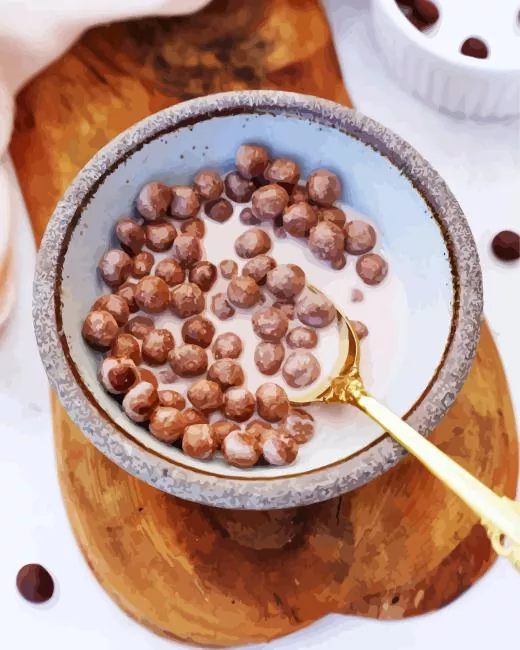 Milk and cereal Diamond Paintings Milk And Cereal Diamond Painting