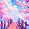 Pink Bridge Diamond Painting
