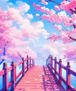 Pink Bridge Diamond Painting