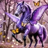 Purple Butterfly Horse Diamond Painting