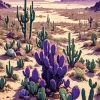 Purple Cactus Diamond Painting