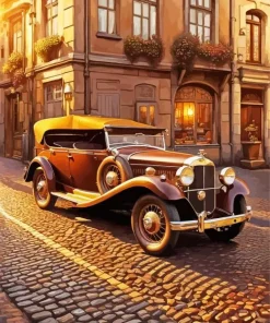 Retro Brown Car Diamond Painting