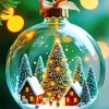 Snow Glass Bulb Diamond Painting