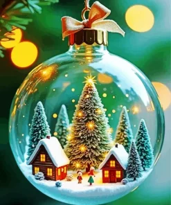Snow Glass Bulb Diamond Painting