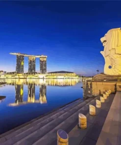 The Merlion Singapore Diamond Painting