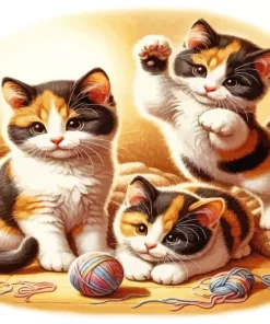 Three Calico Kittens Diamond Painting