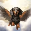 Winged Brown And Black Chiweenie Diamond Painting