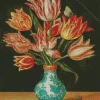 A Still Life With Parrot Tulips In A Wan Li Vase Diamond Painting
