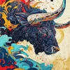 Abstract Bull Diamond Painting