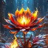 Aesthetic Flower Burning Art Diamond Painting