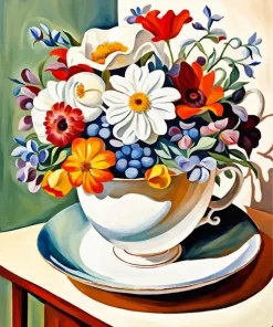Aesthetic Flowers In A Cup Diamond Painting
