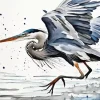 Aesthetic Flying Heron Art Diamond Painting