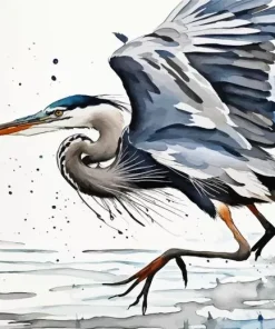 Aesthetic Flying Heron Art Diamond Painting