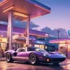 Aesthetic Ford Purple Art Diamond Painting