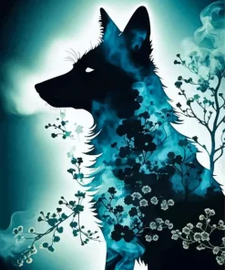 Aesthetic Fox Silhouette Art Diamond Painting