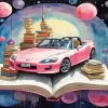 Aesthetic Pink Car Art Diamond Painting