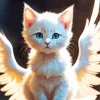 Angel Fluffy Baby Cat Diamond Painting