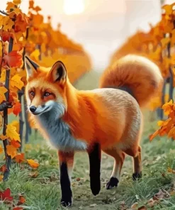 Autumn Fox Art Diamond Painting