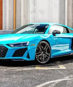 Blue Audi R8 Car Diamond Painting