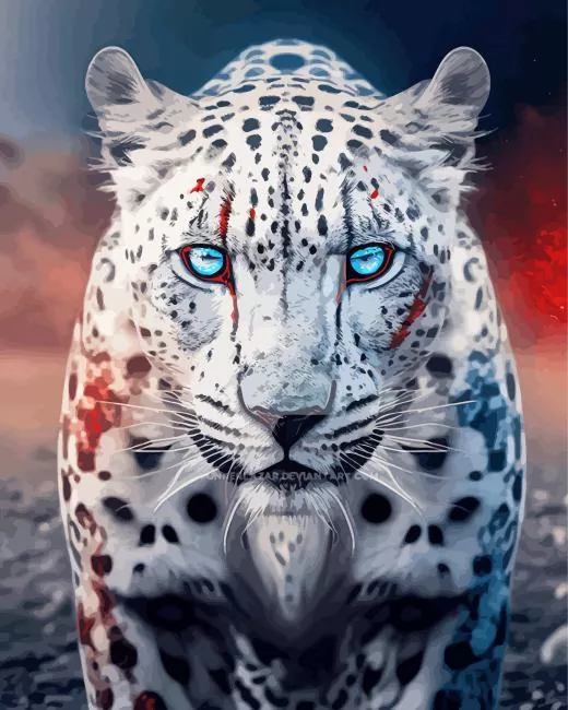 blue eyes leopard Diamond Paintings Blue Eyes Leopard Diamond Painting