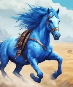 Blue Horse Diamond Painting