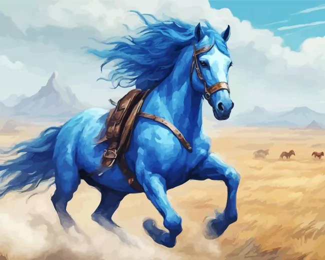 blue horse Diamond Paintings Blue Horse Diamond Painting