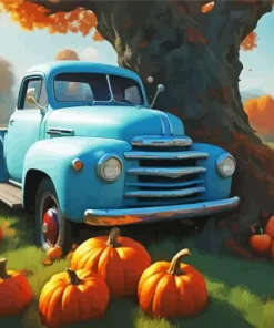 Blue Truck Diamond Painting