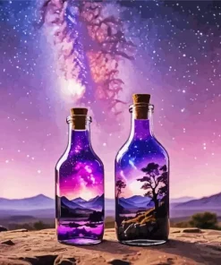 Bottles Scenery Diamond Painting