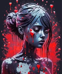 Broken Girl Crying Diamond Painting