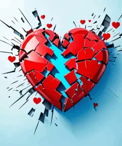 Broken Heart Diamond Painting