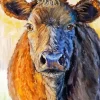 Brown And Black Cow Art Diamond Painting