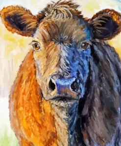 Brown And Black Cow Art Diamond Painting