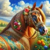 Brown Arabian Horse Diamond Painting
