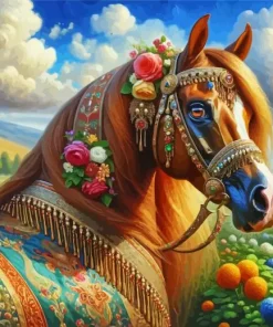 Brown Arabian Horse Diamond Painting