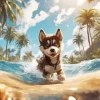 Brown Baby Husky Diamond Painting