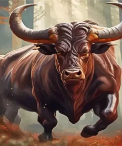Brown Bull Diamond Painting