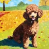 Brown Curly Poodle Diamond Painting