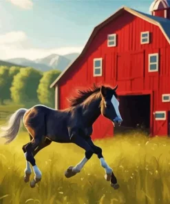 Brown Foal Diamond Painting